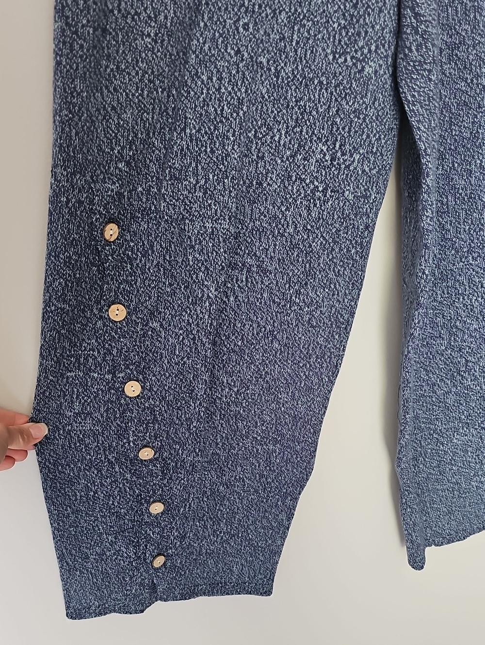 NWT Free People Free-est Button Up Sweater Set Blue Sea Combo Size Small - Picture 9 of 10